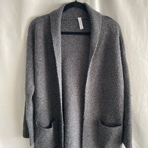 Stylus Gray Open Front Cardigan Sweater Coat XS Pockets